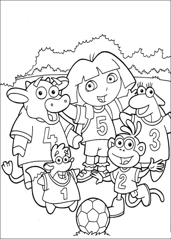 Coloring page: Dora the Explorer (Cartoons) #29809 - Free Printable Coloring Pages