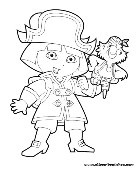 Coloring page: Dora the Explorer (Cartoons) #29826 - Free Printable Coloring Pages