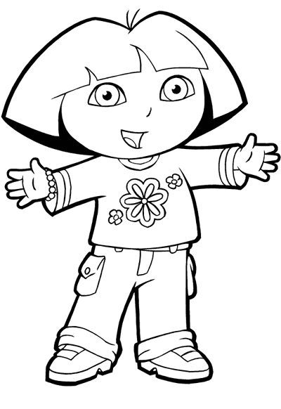 Coloring page: Dora the Explorer (Cartoons) #29830 - Free Printable Coloring Pages