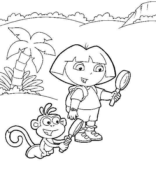 Coloring page: Dora the Explorer (Cartoons) #29833 - Free Printable Coloring Pages