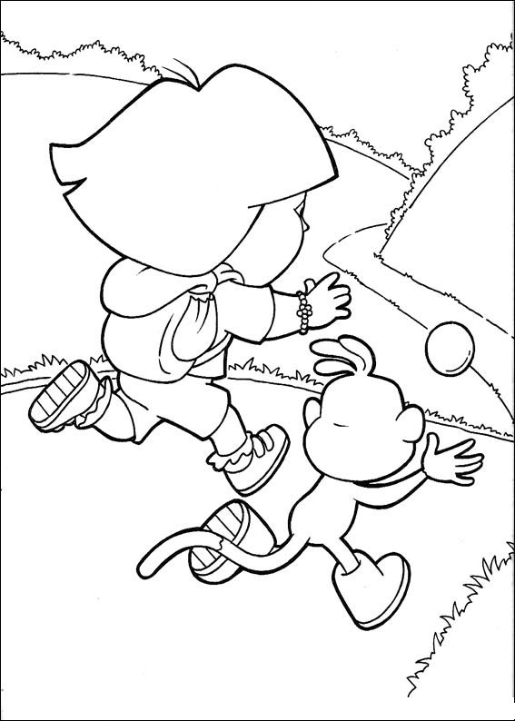 Coloring page: Dora the Explorer (Cartoons) #29838 - Free Printable Coloring Pages