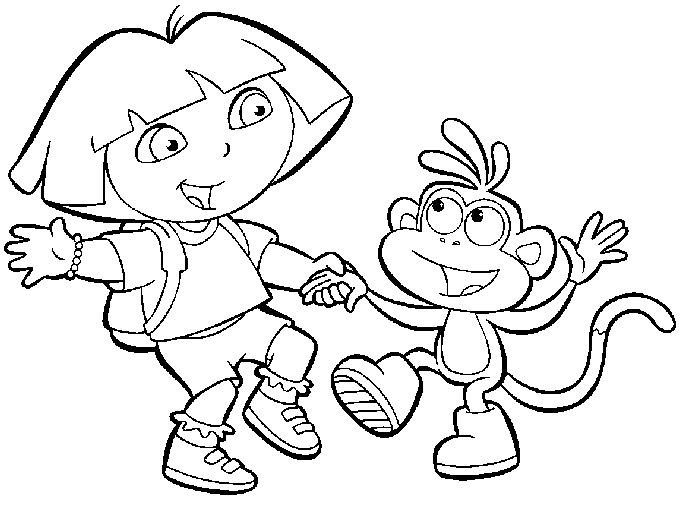 Dora the Explorer (Cartoons) – Free Printable Coloring Pages