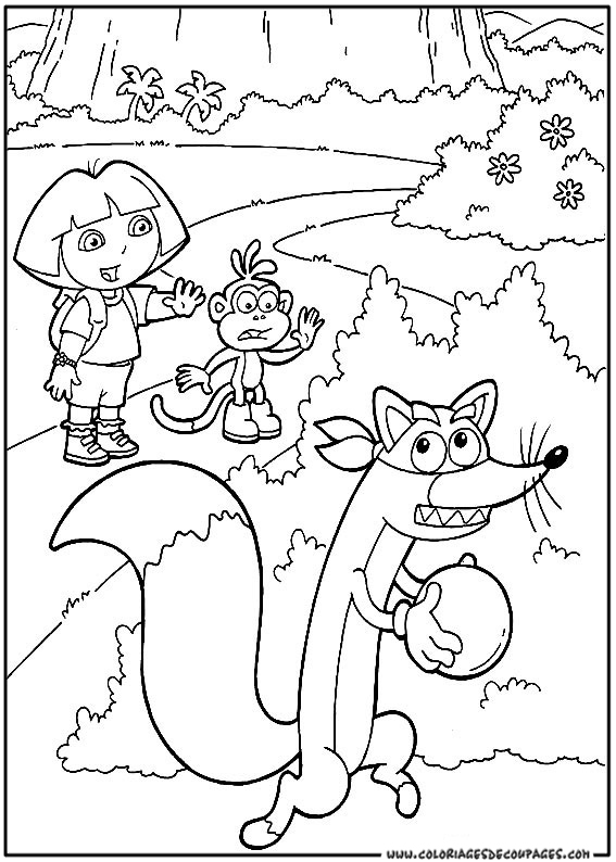 Coloring page: Dora the Explorer (Cartoons) #29847 - Free Printable Coloring Pages