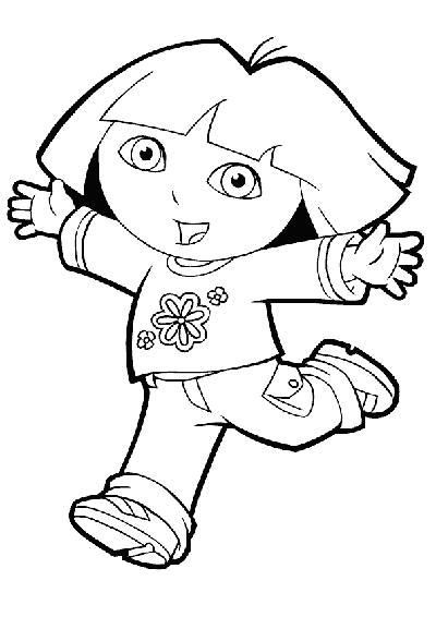 Coloring page: Dora the Explorer (Cartoons) #29851 - Free Printable Coloring Pages
