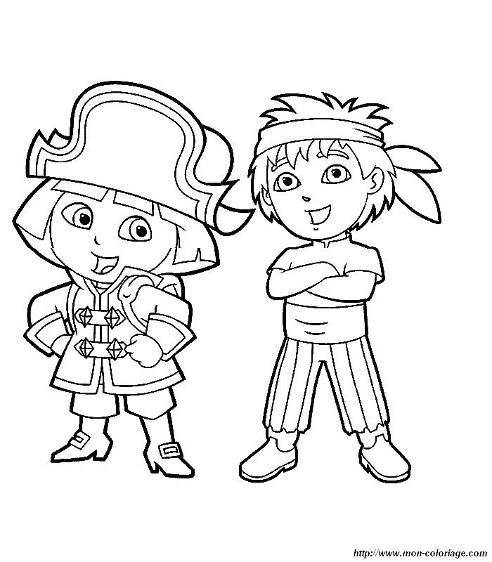 Coloring page: Dora the Explorer (Cartoons) #29855 - Free Printable Coloring Pages