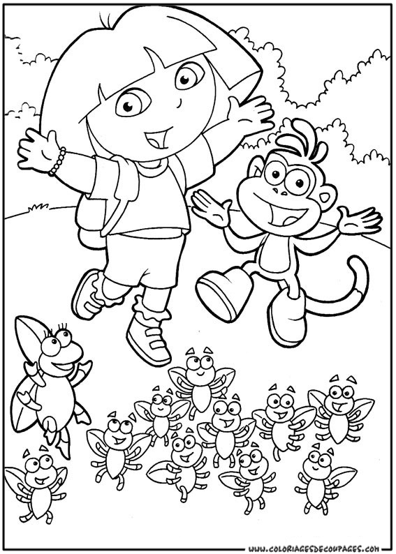 Coloring page: Dora the Explorer (Cartoons) #29857 - Free Printable Coloring Pages