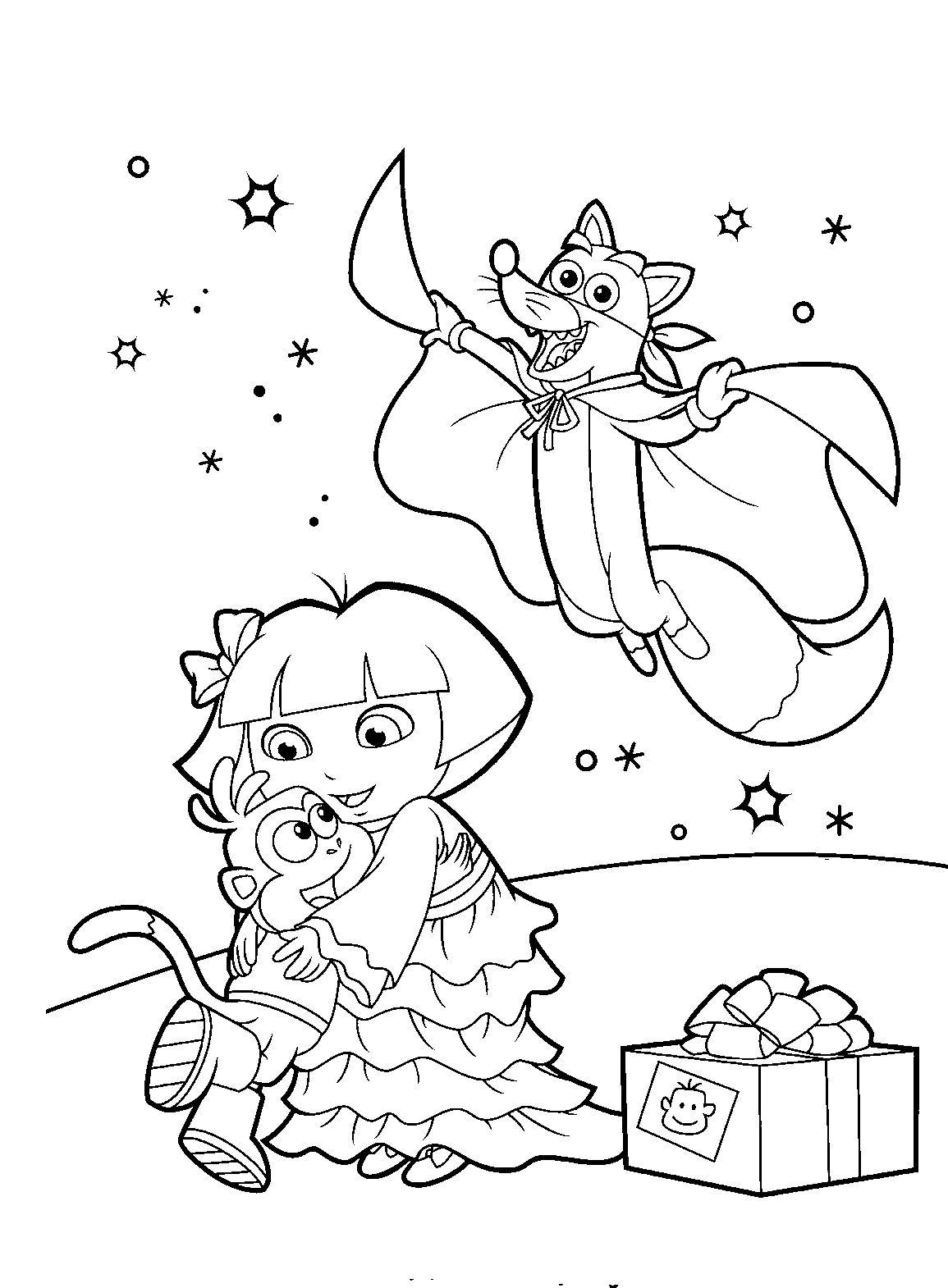 Coloring page: Dora the Explorer (Cartoons) #29872 - Free Printable Coloring Pages