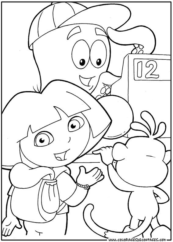 Coloring page: Dora the Explorer (Cartoons) #29878 - Free Printable Coloring Pages