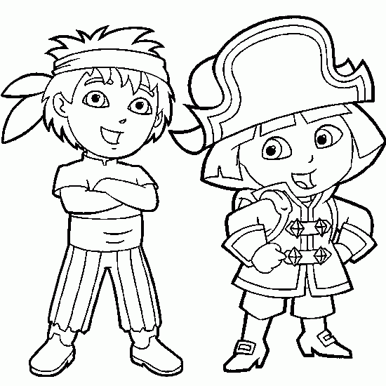 Coloring page: Dora the Explorer (Cartoons) #29881 - Free Printable Coloring Pages