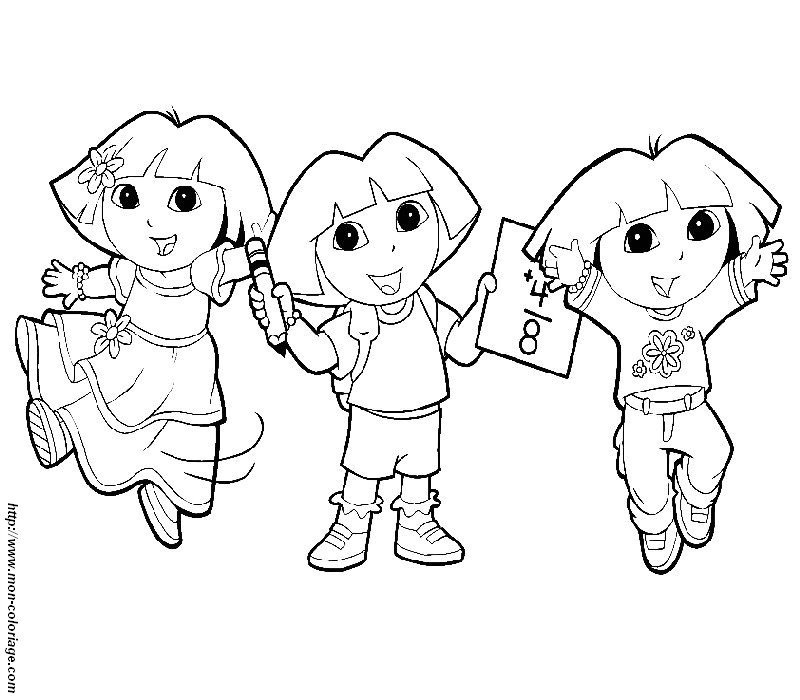 Coloring page: Dora the Explorer (Cartoons) #29882 - Free Printable Coloring Pages