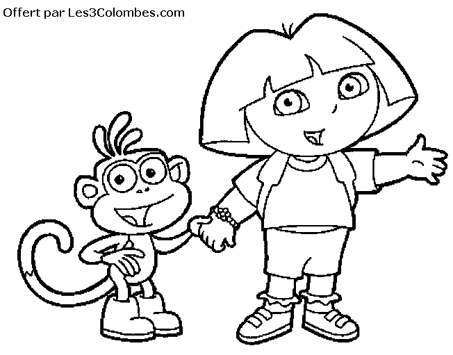Coloring page: Dora the Explorer (Cartoons) #29883 - Free Printable Coloring Pages