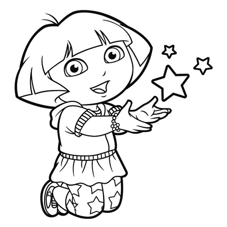 Coloring page: Dora the Explorer (Cartoons) #29887 - Free Printable Coloring Pages