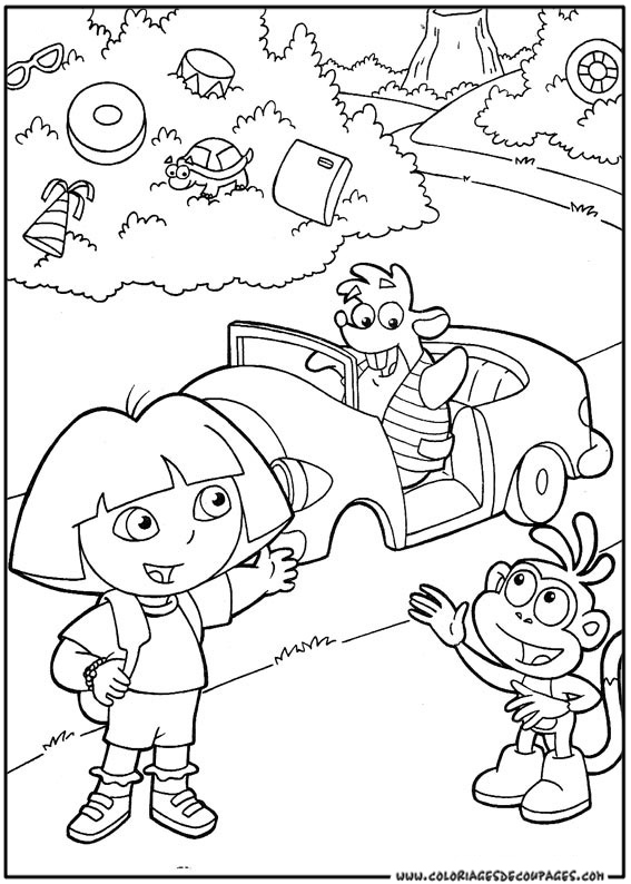 Coloring page: Dora the Explorer (Cartoons) #29893 - Free Printable Coloring Pages