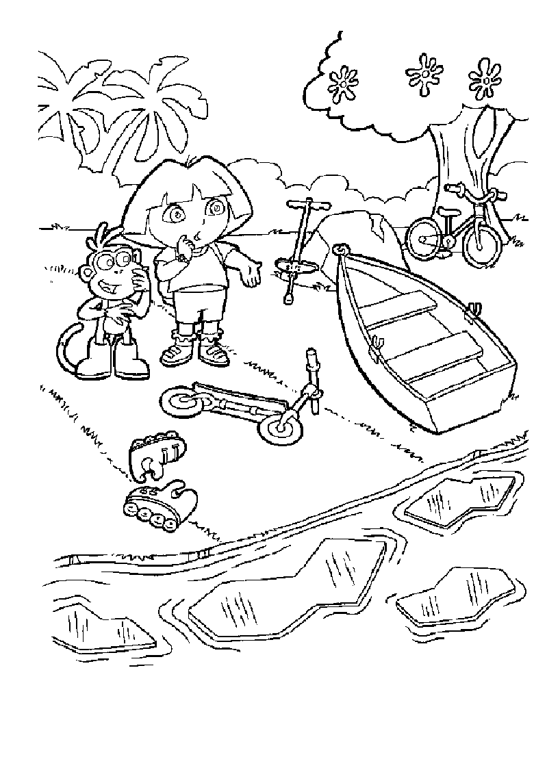 Coloring page: Dora the Explorer (Cartoons) #29898 - Free Printable Coloring Pages