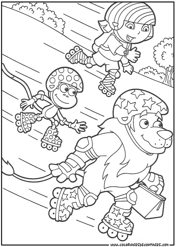 Coloring page: Dora the Explorer (Cartoons) #29899 - Free Printable Coloring Pages