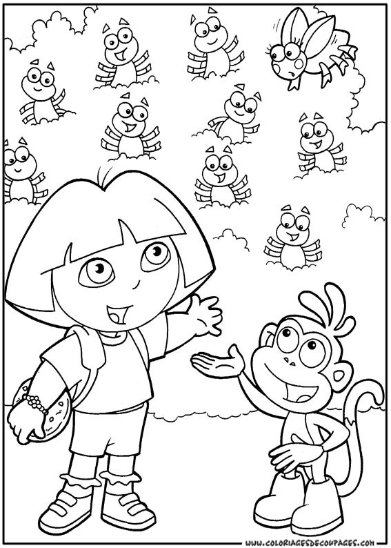 Coloring page: Dora the Explorer (Cartoons) #29902 - Free Printable Coloring Pages