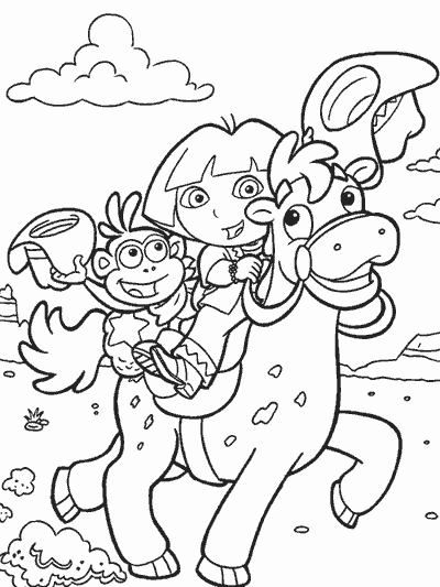 Coloring page: Dora the Explorer (Cartoons) #29905 - Free Printable Coloring Pages