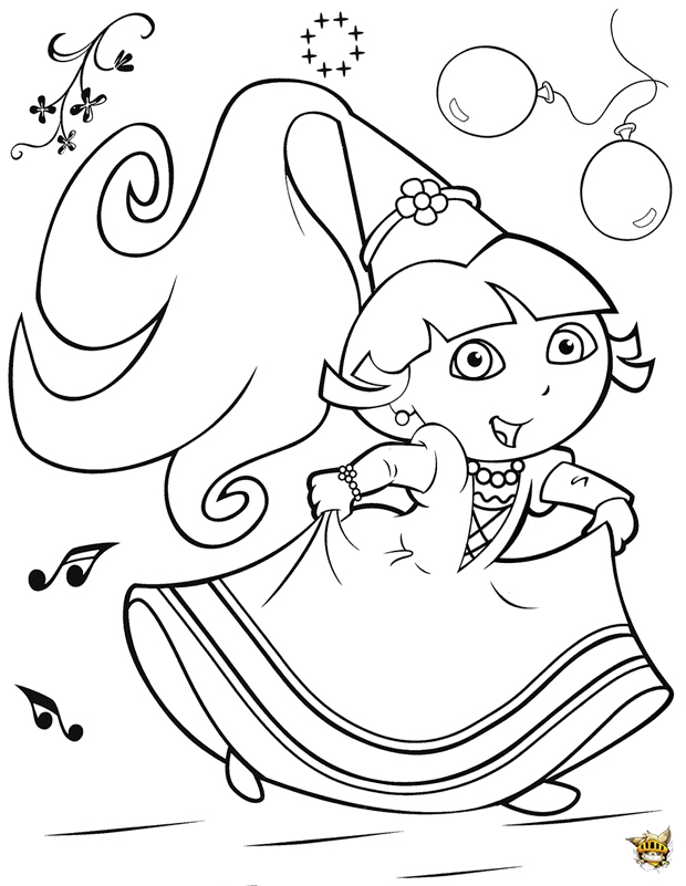 Coloring page: Dora the Explorer (Cartoons) #29911 - Free Printable Coloring Pages