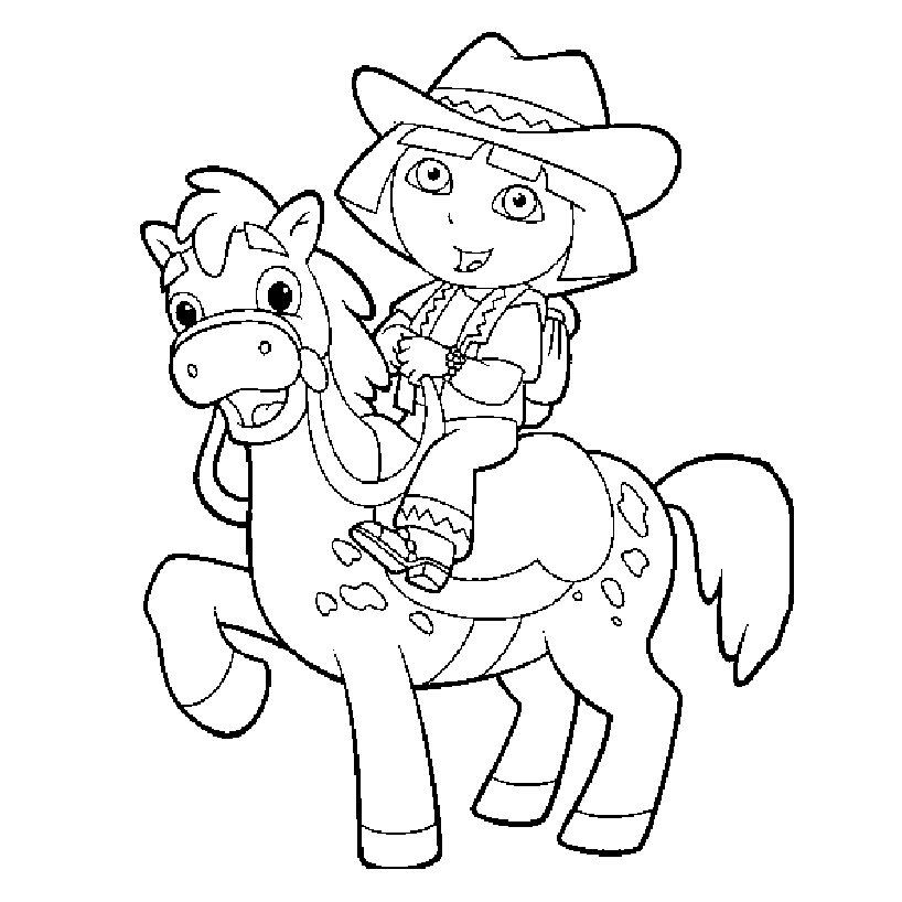 Coloring page: Dora the Explorer (Cartoons) #29912 - Free Printable Coloring Pages