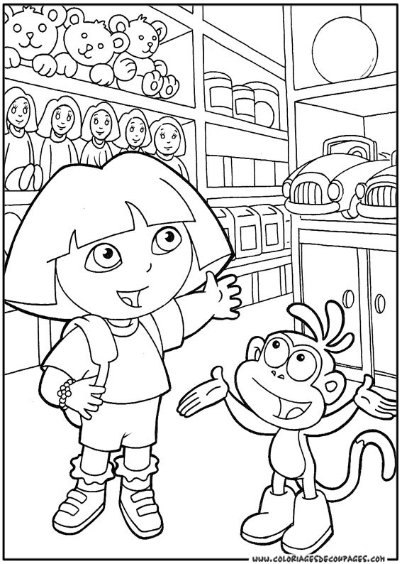 Coloring page: Dora the Explorer (Cartoons) #29915 - Free Printable Coloring Pages