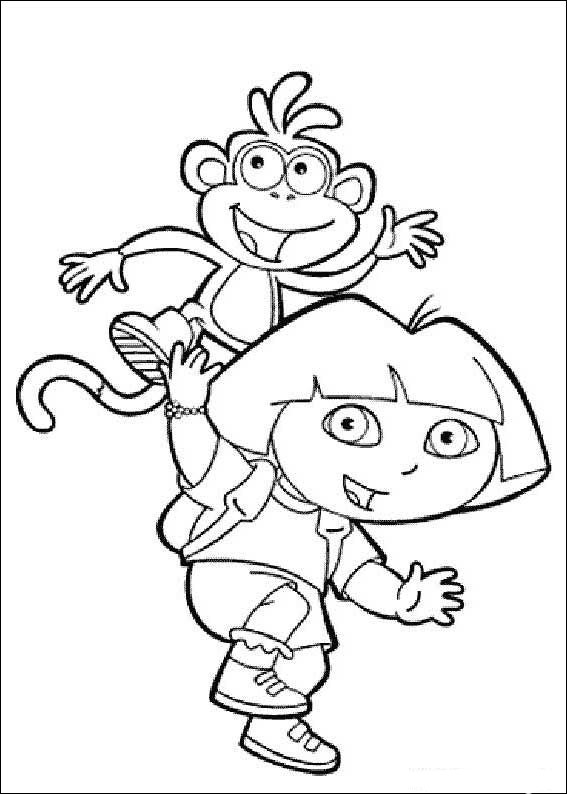 Coloring page: Dora the Explorer (Cartoons) #29917 - Free Printable Coloring Pages