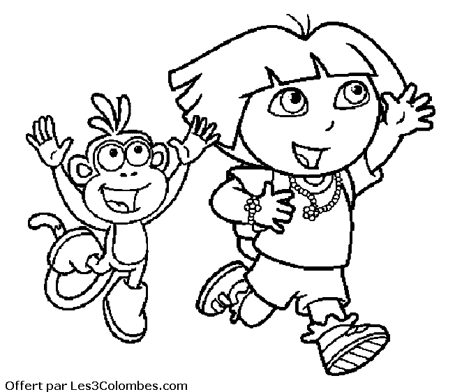 Coloring page: Dora the Explorer (Cartoons) #29920 - Free Printable Coloring Pages