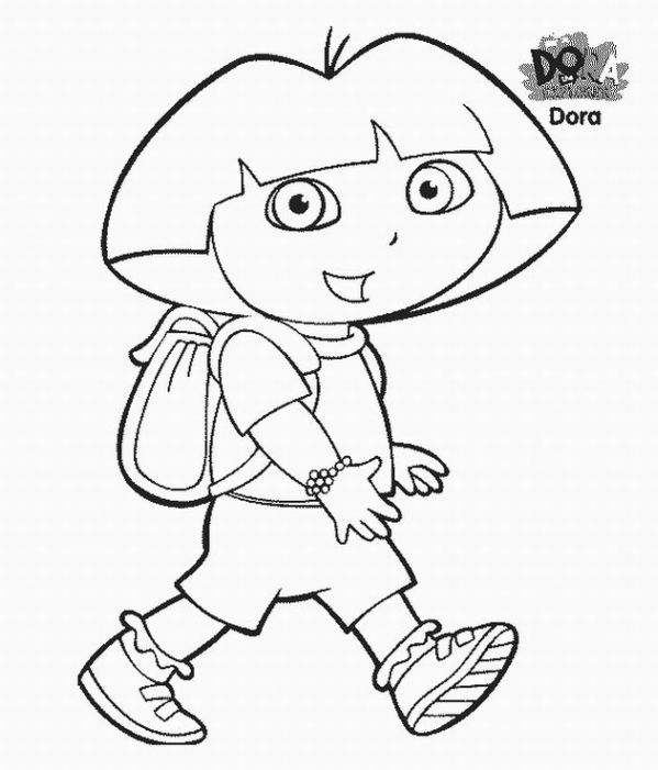 Coloring page: Dora the Explorer (Cartoons) #29922 - Free Printable Coloring Pages