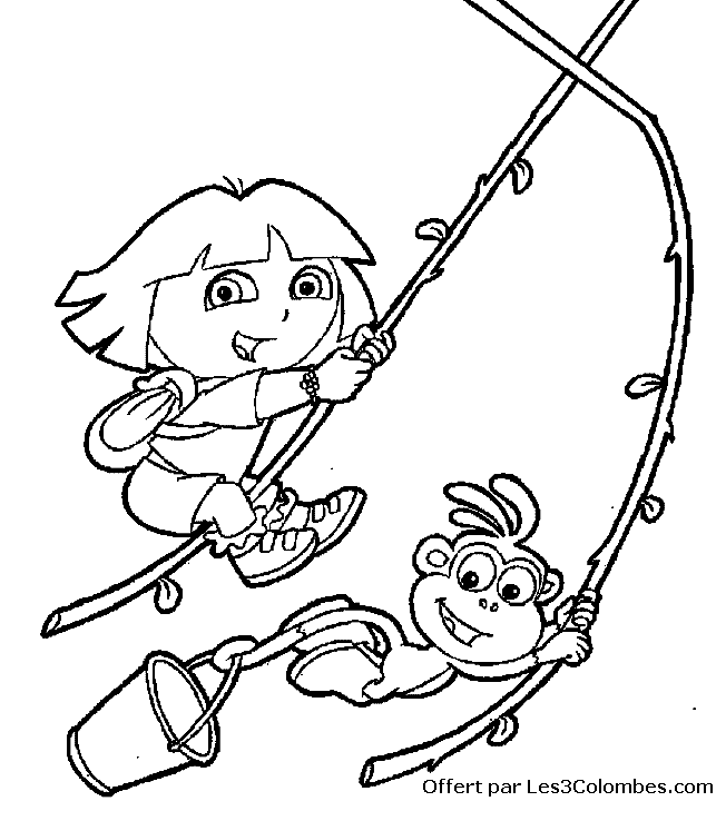 Coloring page: Dora the Explorer (Cartoons) #29923 - Free Printable Coloring Pages