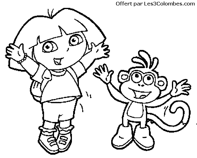 Coloring page: Dora the Explorer (Cartoons) #29924 - Free Printable Coloring Pages
