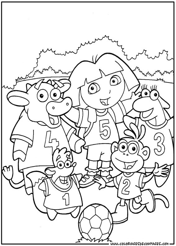 Coloring page: Dora the Explorer (Cartoons) #29926 - Free Printable Coloring Pages