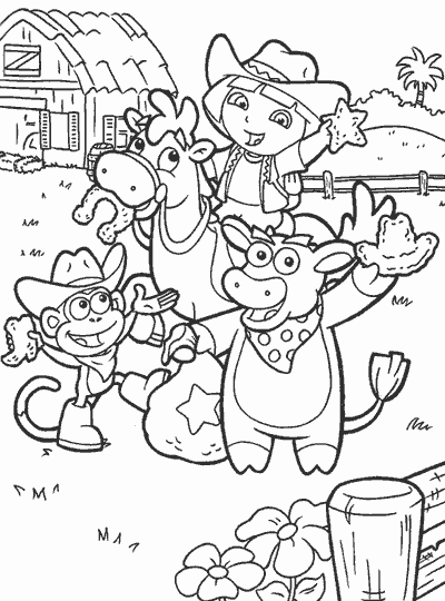 Coloring page: Dora the Explorer (Cartoons) #29928 - Free Printable Coloring Pages