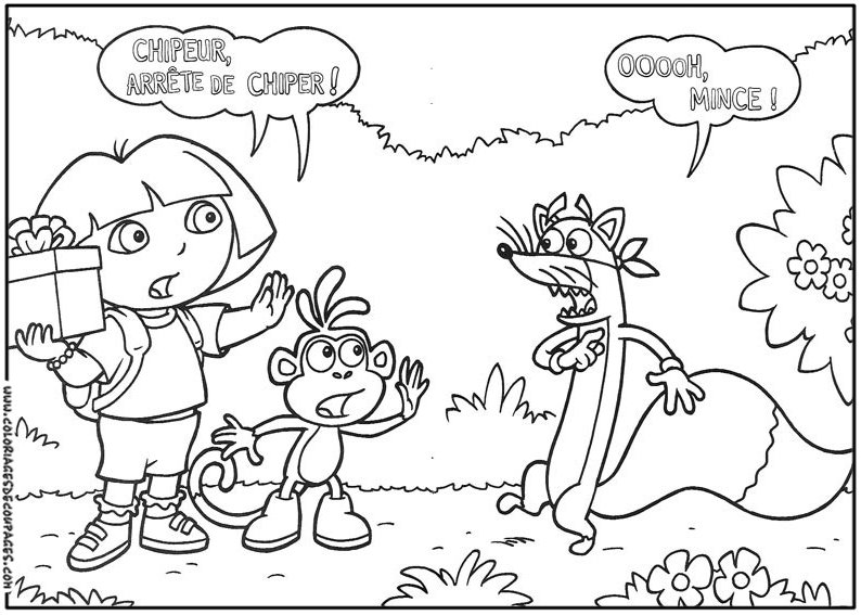 Coloring page: Dora the Explorer (Cartoons) #29936 - Free Printable Coloring Pages