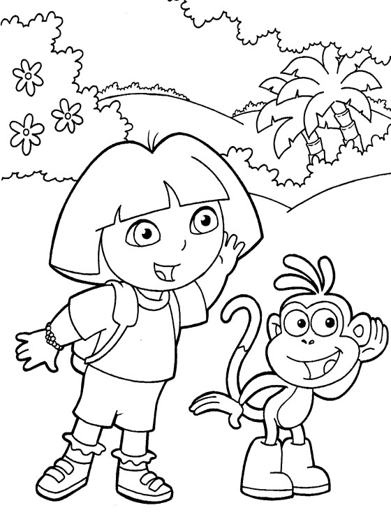 Coloring page: Dora the Explorer (Cartoons) #29937 - Free Printable Coloring Pages