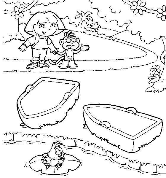 Coloring page: Dora the Explorer (Cartoons) #29938 - Free Printable Coloring Pages