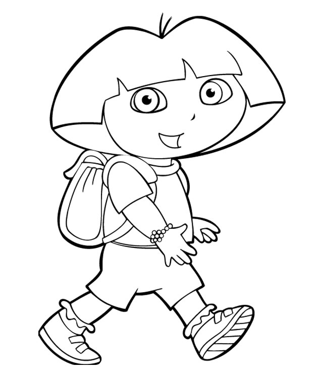 Coloring page: Dora the Explorer (Cartoons) #29939 - Free Printable Coloring Pages