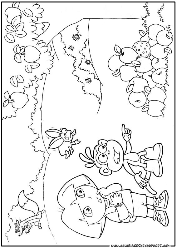 Coloring page: Dora the Explorer (Cartoons) #29941 - Free Printable Coloring Pages