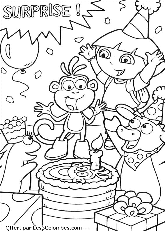 Coloring page: Dora the Explorer (Cartoons) #29944 - Free Printable Coloring Pages