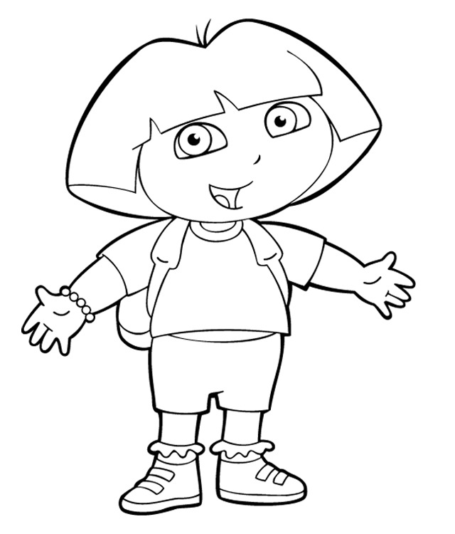 Coloring page: Dora the Explorer (Cartoons) #29945 - Free Printable Coloring Pages