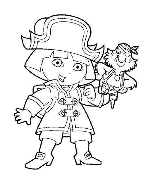 Coloring page: Dora the Explorer (Cartoons) #29950 - Free Printable Coloring Pages