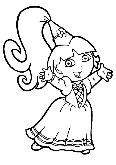 Coloring page: Dora the Explorer (Cartoons) #29952 - Free Printable Coloring Pages