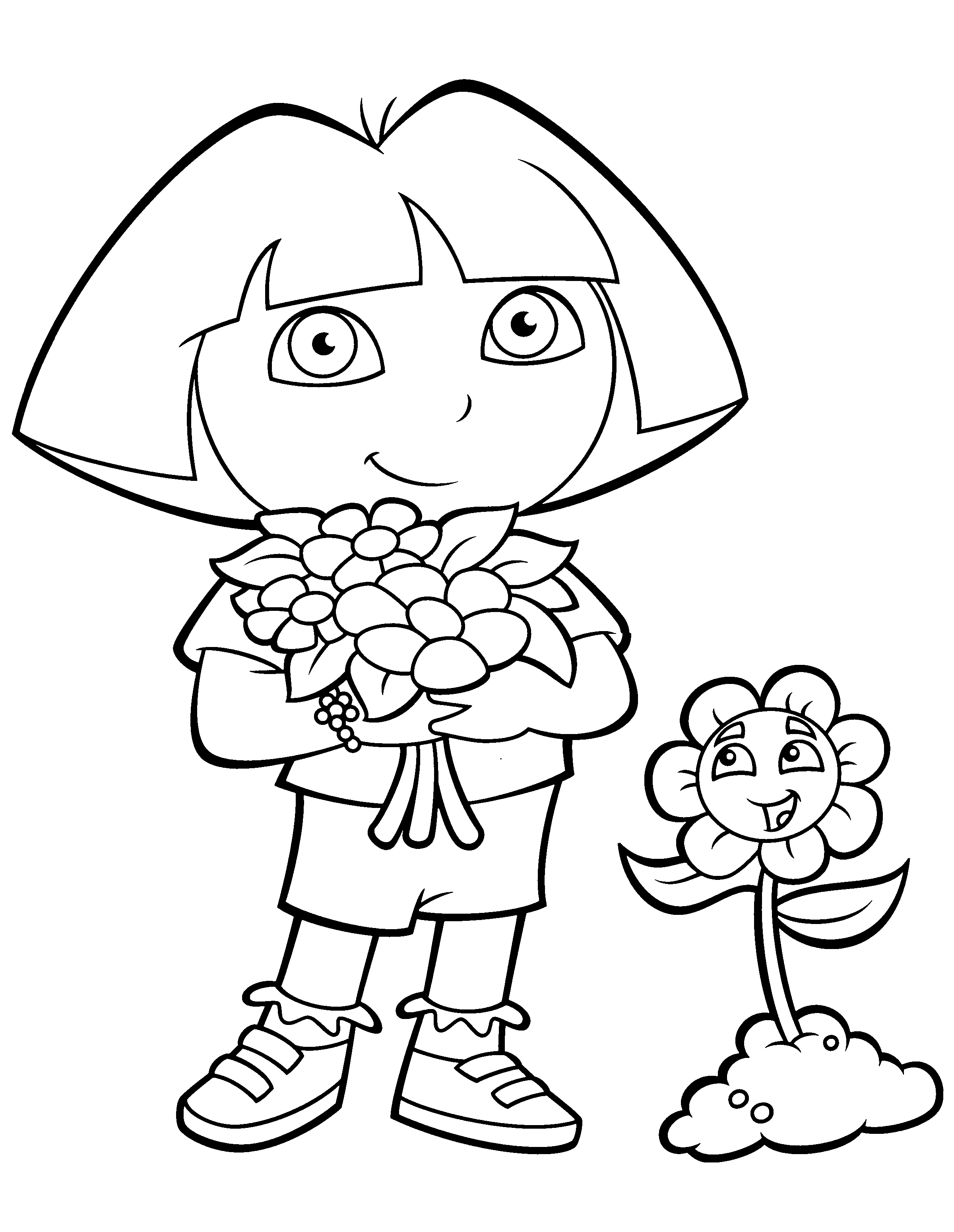 Coloring page: Dora the Explorer (Cartoons) #29957 - Free Printable Coloring Pages