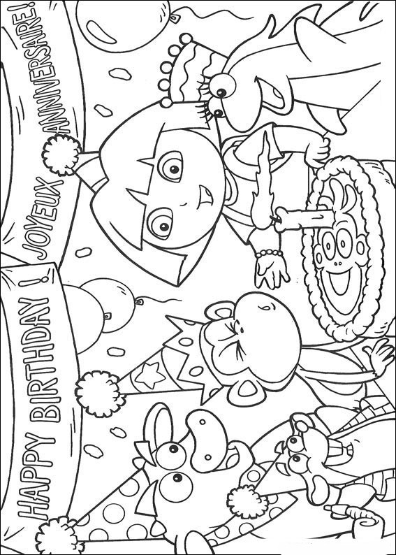 Coloring page: Dora the Explorer (Cartoons) #29959 - Free Printable Coloring Pages