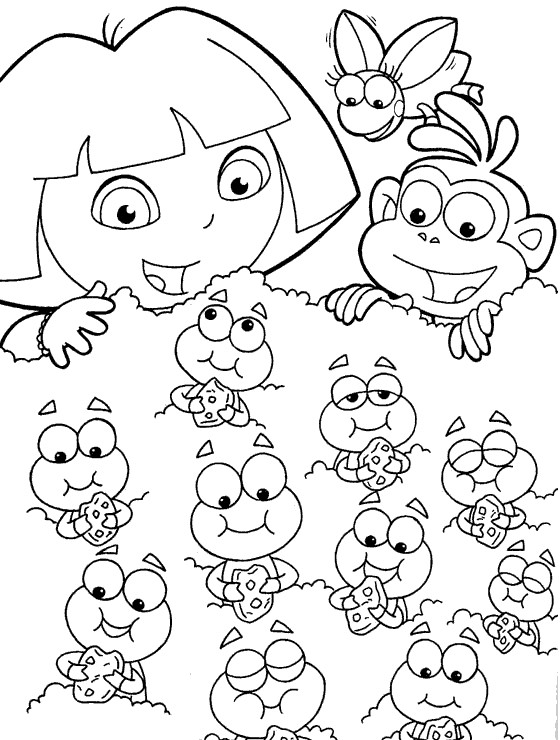 Coloring page: Dora the Explorer (Cartoons) #29960 - Free Printable Coloring Pages