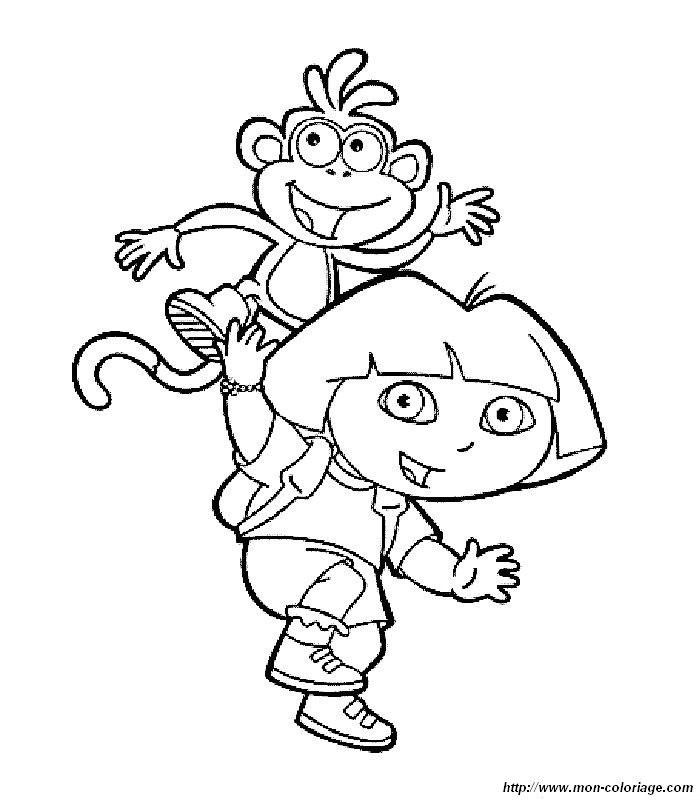Coloring page: Dora the Explorer (Cartoons) #29961 - Free Printable Coloring Pages