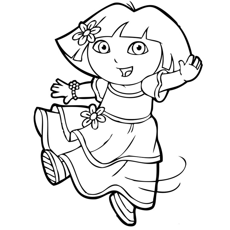 Coloring page: Dora the Explorer (Cartoons) #29967 - Free Printable Coloring Pages