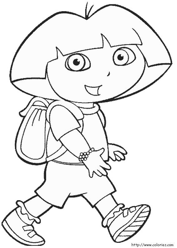 Coloring page: Dora the Explorer (Cartoons) #29972 - Free Printable Coloring Pages