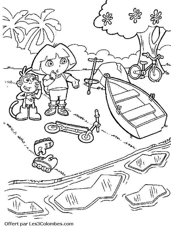 Coloring page: Dora the Explorer (Cartoons) #29982 - Free Printable Coloring Pages