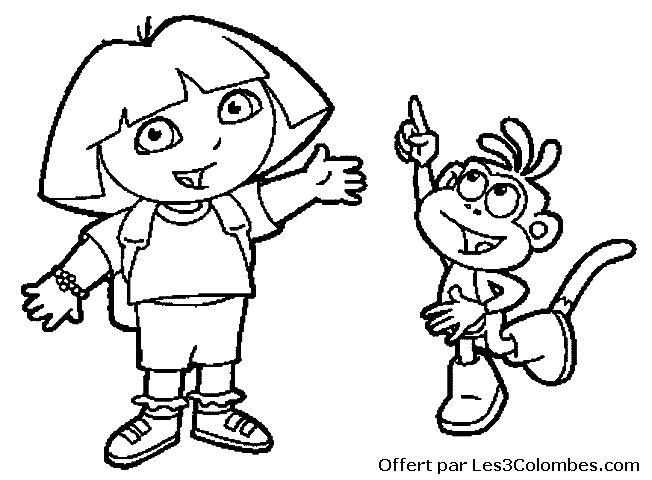 Coloring page: Dora the Explorer (Cartoons) #29986 - Free Printable Coloring Pages