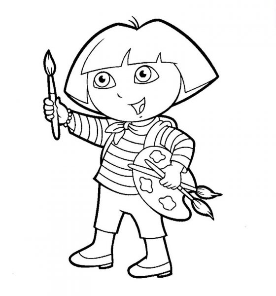 Coloring page: Dora the Explorer (Cartoons) #29989 - Free Printable Coloring Pages