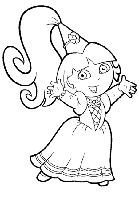 Coloring page: Dora the Explorer (Cartoons) #29999 - Free Printable Coloring Pages